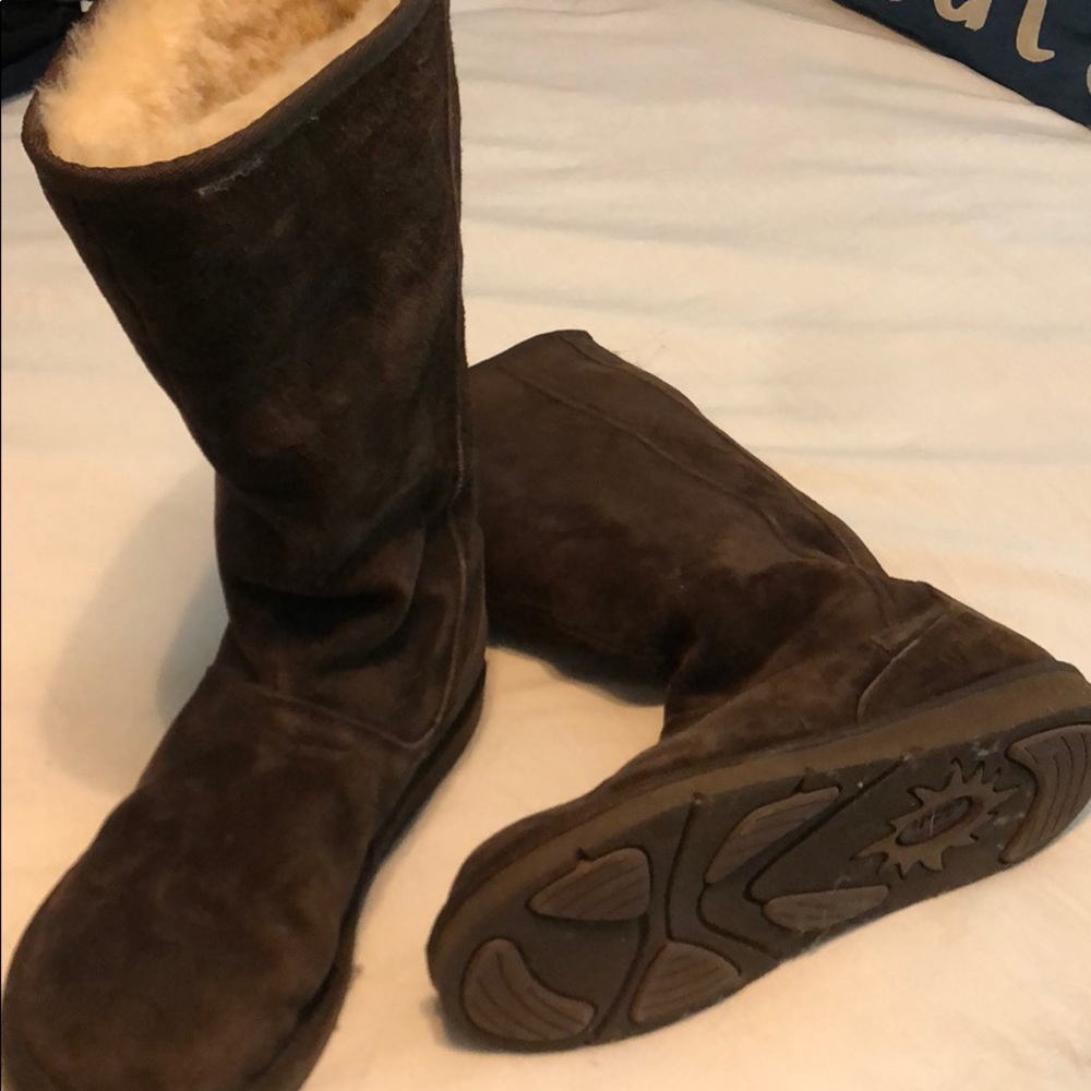 Chocolate Ugg Boots Womens 9, worn once